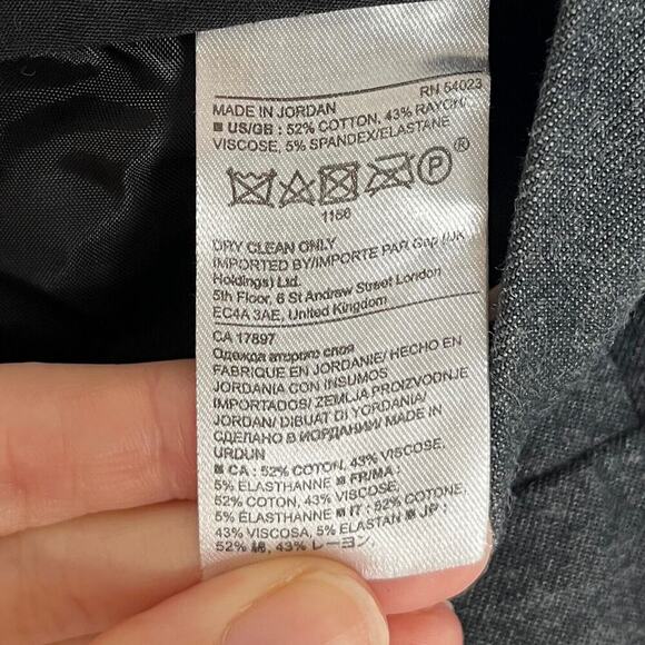 Banana Republic Women's Brushed Sloan Trouser Pants Size 4 Gray Skinny Slim Leg - Picture 8 of 9